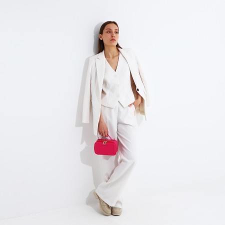 Bag Cross-Bodi with a zipper, pink color-8