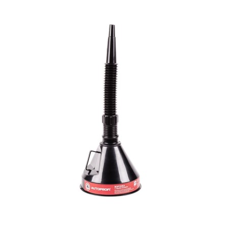 Plastic funnel Autoprofi, collapsible, mesh filter, diameter 135 mm, height 380 mm, black 4-1