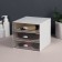 BASIC organizer for storage, multi -level, 3 sections, 15.4 × 14.6 × 16.7 cm, white/transparent color