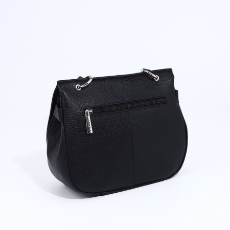Women's bag L-Craft on fasteners, long belt, black color-1
