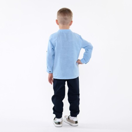 Kit for children (longshilly/pants), blue color, height 110cm-3