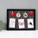 Photo frame plastic in 3 photos 9x13 cm "I agree" with clothespins, black 40x30x1.5 cm