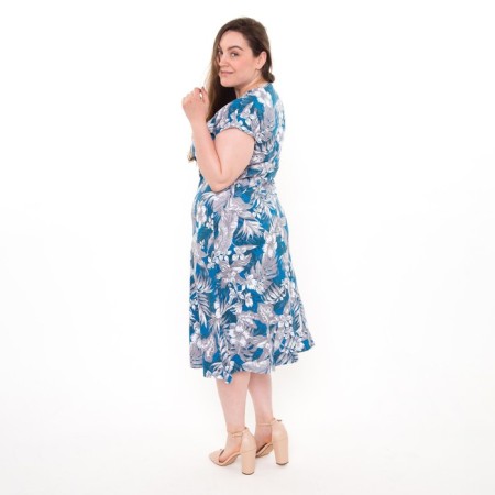 Women's dress, blue color, size 50-4