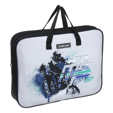 Folder with A4+handles, 360 x 290 x 70 mm, textile, Erichkrause downloadHill 57600-1