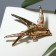 Brooch "Bird" Swallow, Colored in Gold