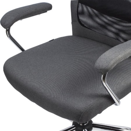 Office armchair Brabix "Flight ex-540", chrome, fabric, mesh, gray-6