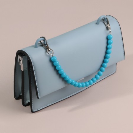 Handle for bag, beads, d = 10 mm, 30 cm, blue color-3