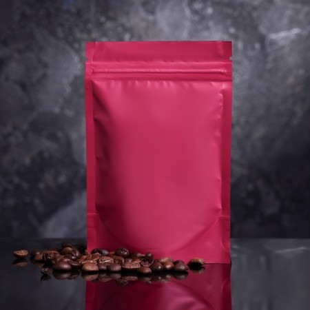 Package doy-pack, matte, burgundy, 10 x 15 x 4 cm-2