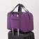 Road bag with lightning, external pocket, suitcase holder, lilac color