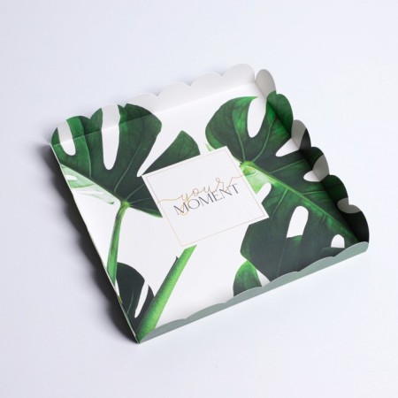 Cookie box, confectionery packaging with PVC lid, “eco”, 21 x 21 x 3 cm-3