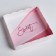Cookie box, confectionery packaging with PVC lid, Sweet Moment, 15 x 15 x 3 cm