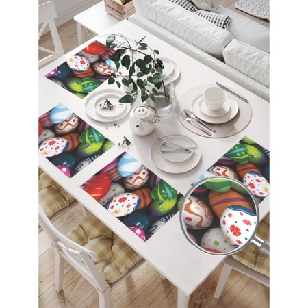 A set of napkins for setting the table "Easter eggs", rectangular, size 32x46 cm, 4 pcs-1