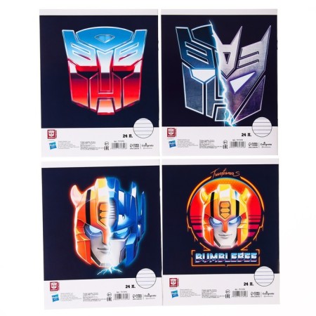 A set of notebooks is 20 pieces, 24 sheets, in a ruler, covered paper cover, transformers-2