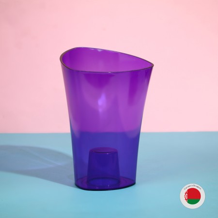 Pot for orchids, 1.3 l, 13.6 × 14.1 × 20 cm, plastic, transparent purple-3