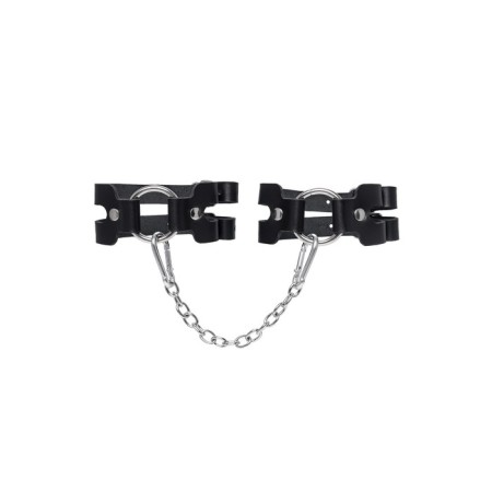 OCHOV Pecado BDSM, two straps, genuine leather, black-1