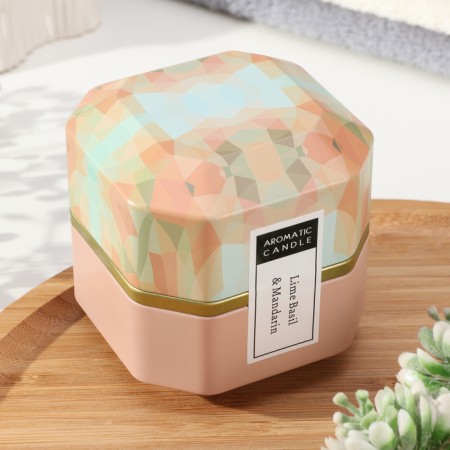 Aromatic candle in the Bank "Aromatic Candle", lemon, basil and tangerine, big-2