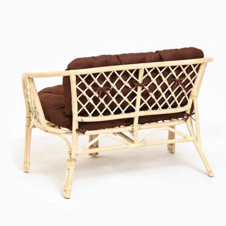 Garden Divan "Indo" from Rotan, with a brown pillow, 113 x 68 x 71 cm-1