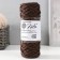 Knitting cord 100% polyester, width 4 mm 50m (chocolate)