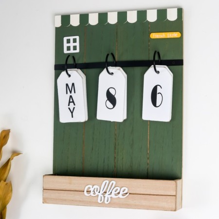 Panel wall with a shelf and a “window” calendar 34x24x4.5 cm-1