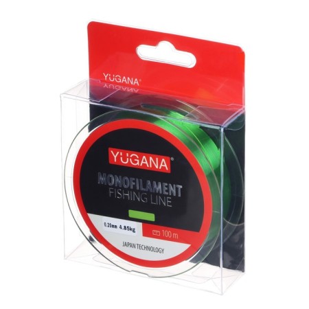 Monophile fishing fishing line, diameter 0.2 mm, test 4.85 kg, 100 m, green-2