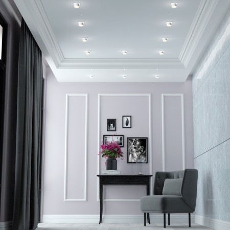 Lamp built -in Novotech. Lirio, 9W, GU10, 60x92x92 mm, white color-2