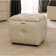 Alero square Poof with PM, 450 × 450 × 385 mm, eco -leather, vanilla souffle color