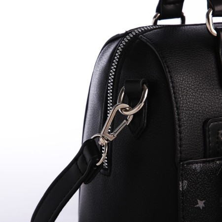 Women's bag on the zipper David Jones, 2 external pockets, black color-4