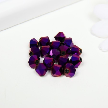 Busy glass, 8 mm, 13 pcs. violet-1