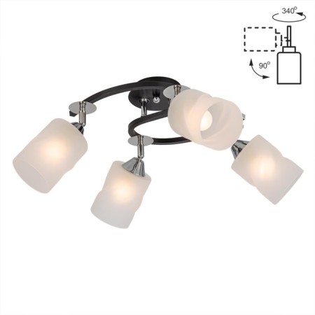 Ceiling chandelier Citilux "Sierra" CL119241, 41x30x18.5 cm, 4x75W, E27, Black Color Black