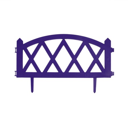Decorative fence, 35 × 220 cm, 4 sections, plastic, lilac, Modern, Greengo-7
