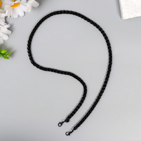 Chain with 2 carabiners link thickness 0.2 mm 0.6x60 cm black