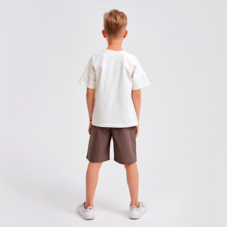 Burmuda shorts Minaku: Cotton Collection Brown color, height 104-2