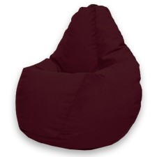 The hand-bag “Pear” is positive Luma, size XL, diameter 95 cm, height 125 cm, velor, burgundy color
