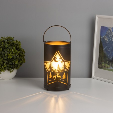 Light "Night Forest" Led 3haa Black 12x12x20.5cm-1