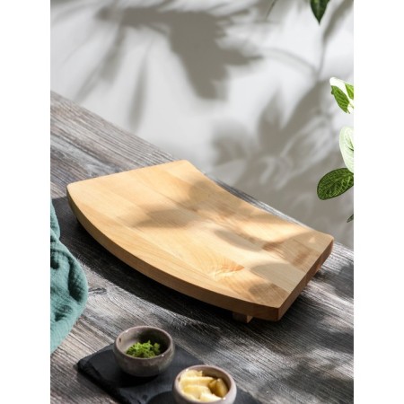 ADELIICA “Eurasia” for serving on the legs for sushi and rolls, 35 × 18 × 5.5 cm, an array of birch trees-1