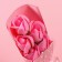 A bouquet of soap roses, pink