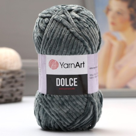 Yarn "Dolce" 100% micropoliester 120m/100g (760 gray)-5