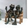 Polystone souvenir "Two frogs with glasses, on the bench" 20x16x21 cm
