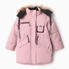Winter jacket for girls, pink color, height 140 cm
