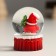 Souvenir Polystone Water Ball "Grandfather Frost with a Christmas tree" 4.5x4.5x6.5 cm