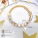 Bracelet Pearl "Margeri" stars, white color in gold, d = 6.5 cm