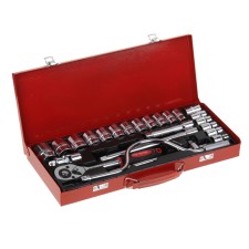 A set of tools in a metal case of tundra, automobile, CRV, 1/2 