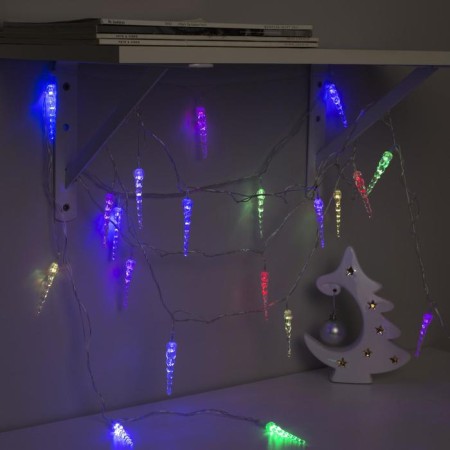Garland “thread” 5 m with nozzles “icicles melting”, ip20, transparent thread, 20 LED, glow of multi (RG/RB), blinking, 220 V-2