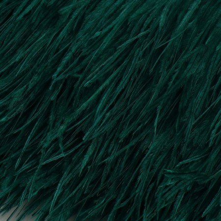Braid with ostrich feathers, 8-10 cm, 5 ± 0.5 m, emerald color-1