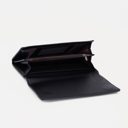 Women's wallet on magnets, black color-2
