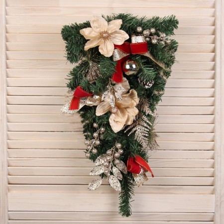 Fir tree decor wall "Golden Magnolia" 60x34 cm