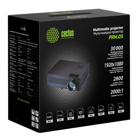 Projector CACTUS CS-PRM.05B.Full HD-A LCD 2800LM LS 280LM ANSI (1920x1080) 2000: 1 resource Lam 107627-2