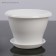 Plastic pot "Gamma", d = 22, with a pallet, white