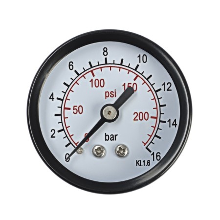 Manometer Zein, axial, body diameter 50 mm, 16 bar, 1/4 "-2