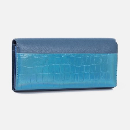 Women's wallet on magnets, blue color